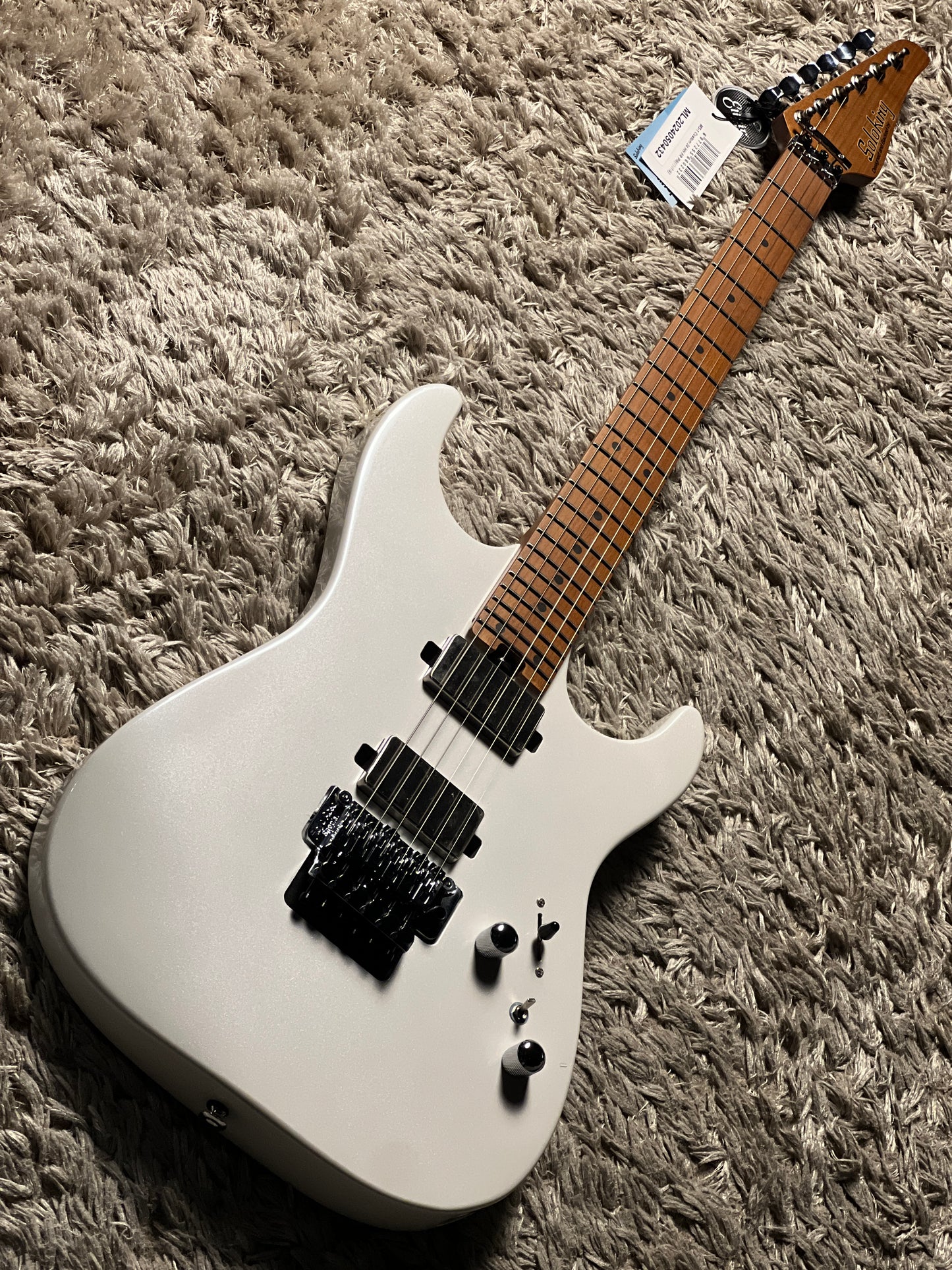 Soloking MS-1 Custom 24 HH FR Flat Top in Pearl White Metallic Nafiri Special Run