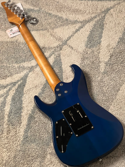 Soloking MS-1 Custom 24 HH Quilt with Rosewood FB in Blue Turquoise Wakesurf JESCAR
