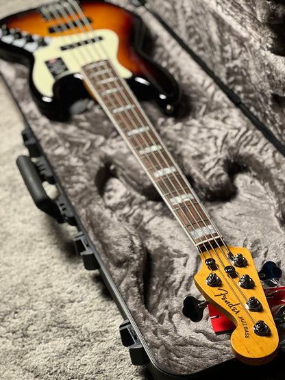Fender American Ultra Jazz Bass V สี Ultraburst พร้อมฟิงเกอร์บอร์ดไม้ Rosewood 