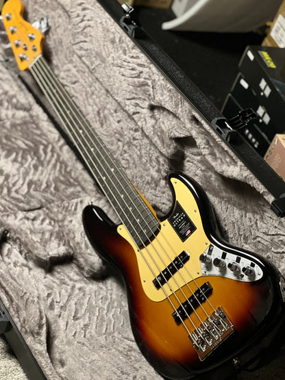 Fender American Ultra II Jazz Bass V Guitar with Ebony FB in Ultraburst US26005365