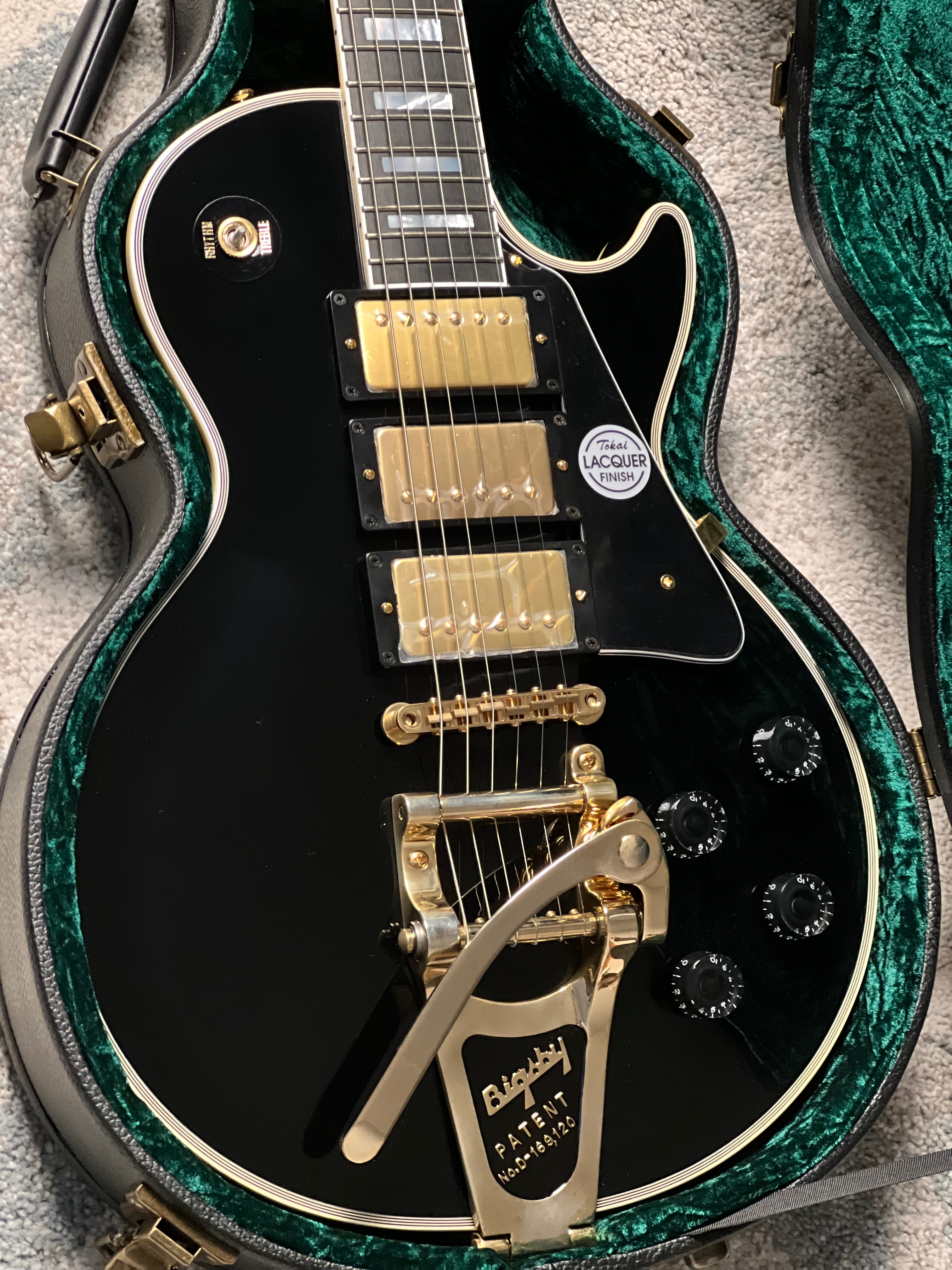 Tokai Love Rock Japan LC-201S-3PU-B7G BB in Black Custom Shop
