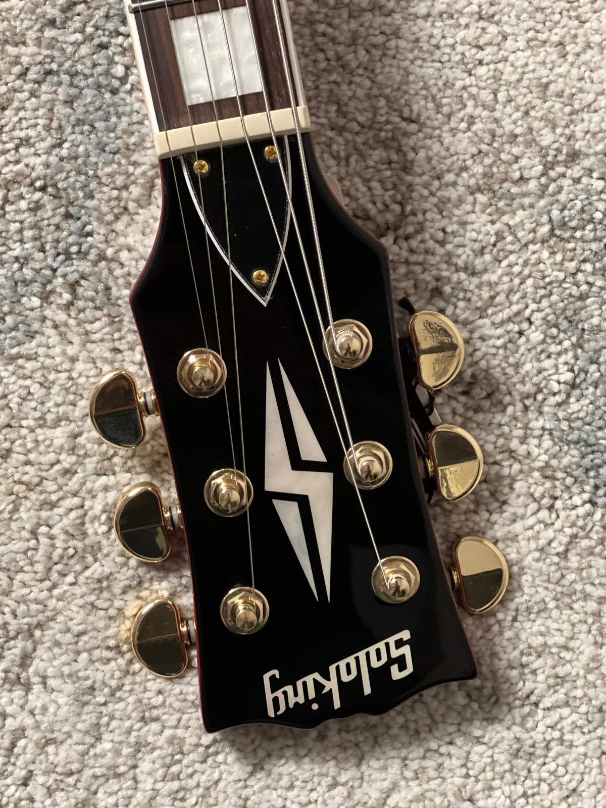 Soloking SG60 MKII in Transparent Red Cherry with Gold Hardware (Altered Headstock)