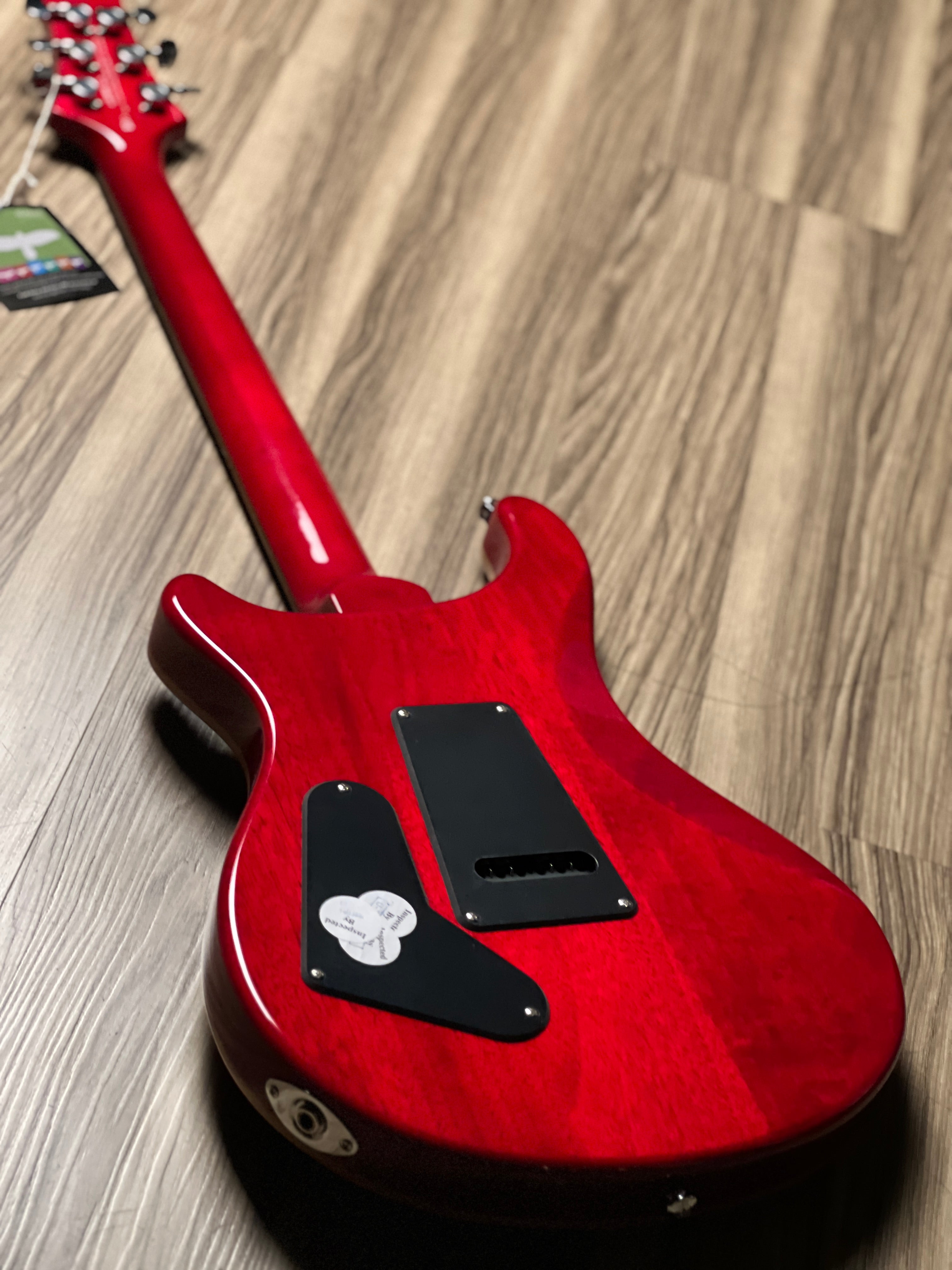 PRS SE Custom 24 Flame in Charcoal Cherry Burst – nafiriguitar.com