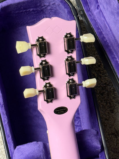 Epiphone J-180 LS Acoustic-electric with Hardshell Case in Pink (Inspired by Gibson Custom)