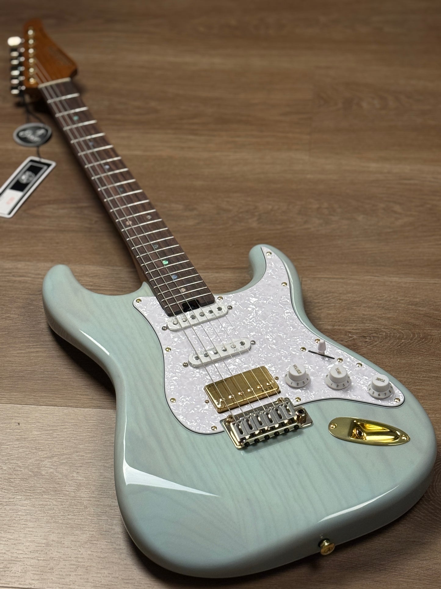 Soloking MS-1 ASH Artisan with Rosewood FB in Transparent Ice Blue JESCAR
