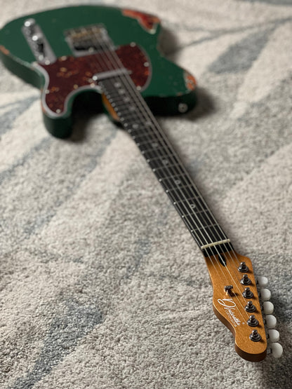 Dhatarattha Performance DTL in Sherwood Green Over Sunburst with RW FB and Nitrocellulose Lacquer