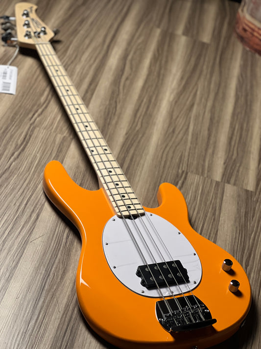 Sterling By Music Man StingRay RAY2 with Maple FB in Sunrise Orange