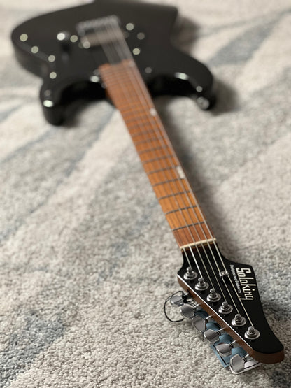 Soloking MS-1 H Baritone in Metallic Black with Roasted Maple FB