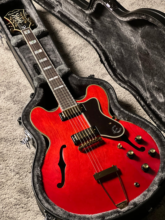 Epiphone Masterbilt Gem Archer Sheraton Electric Guitar in Cherry Red 26031510810