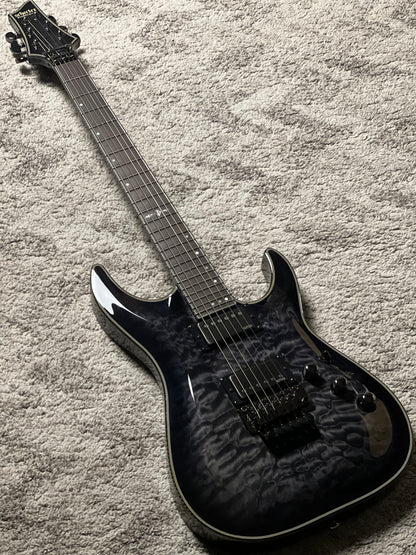 Schecter Hellraiser Hybrid C-1 FR TBB with Floyd Rose in Trans Black W23070014