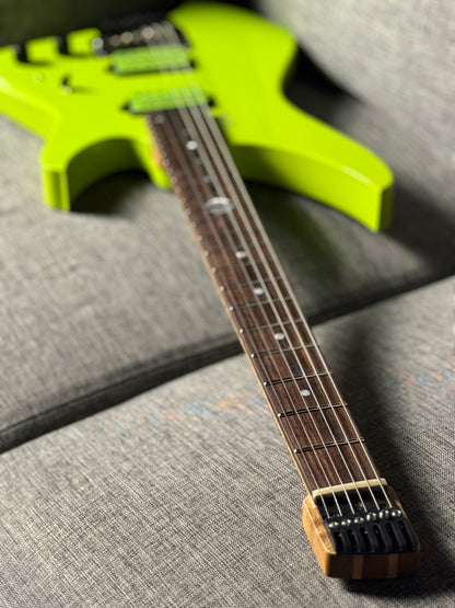Aguda Black Hole in Neon Yellow with Flame Maple Neck Nafiri Special Run