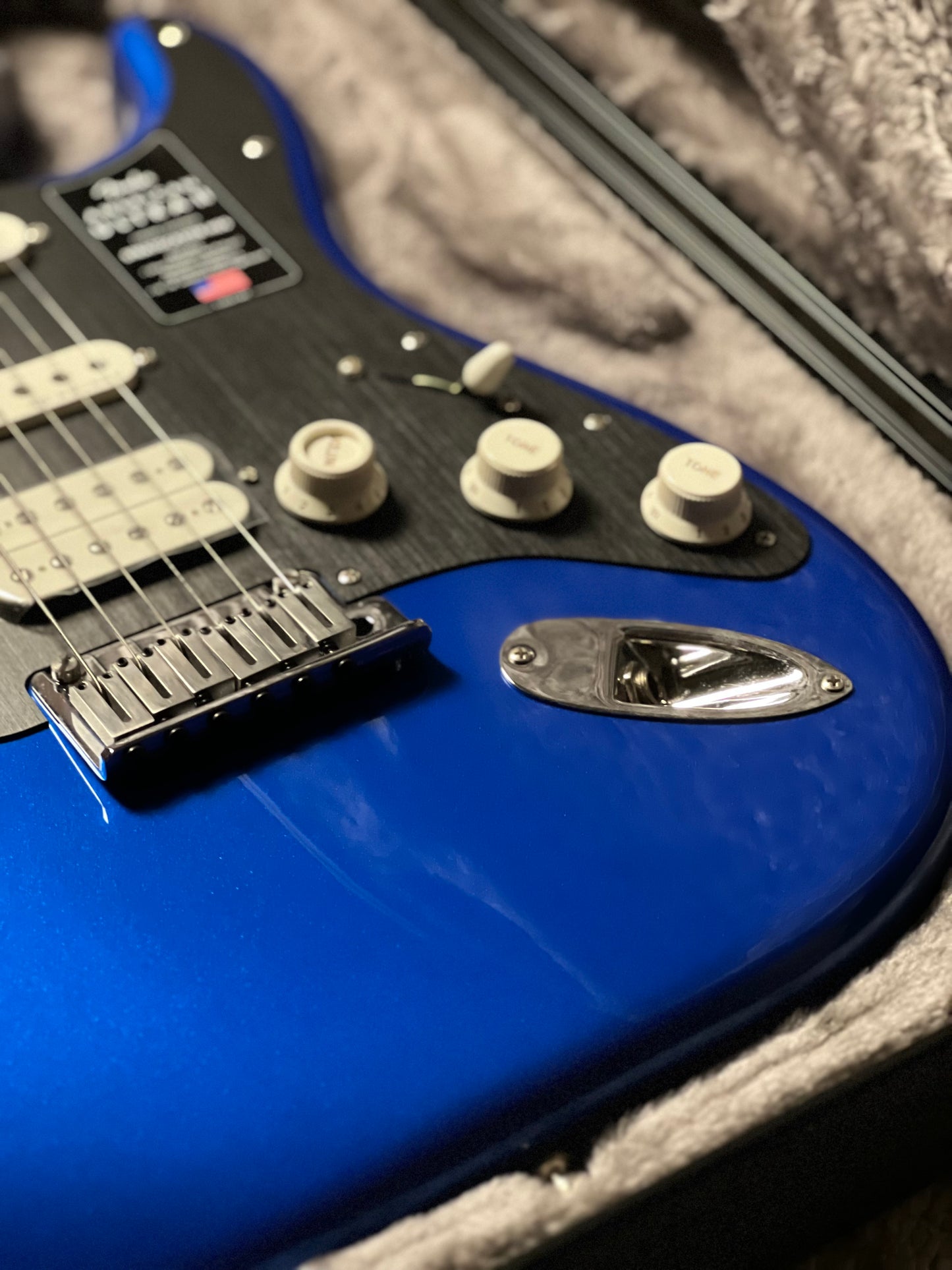 Fender American Ultra II Stratocaster HSS with Ebony FB in Noble Blue US240030709