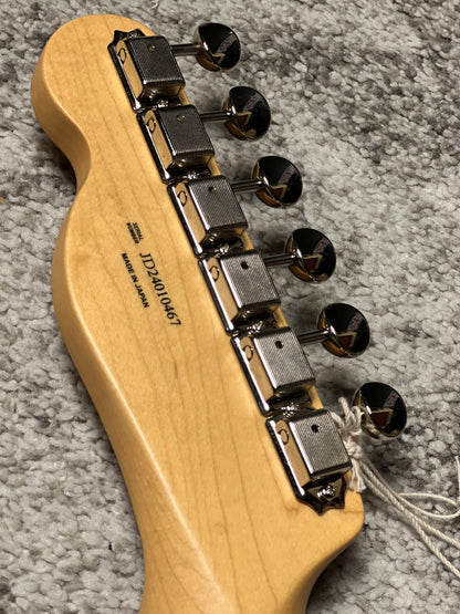 Fender Japan Hybrid II Telecaster with Maple FB in Flame Sunset Orange Transparent JD24010467