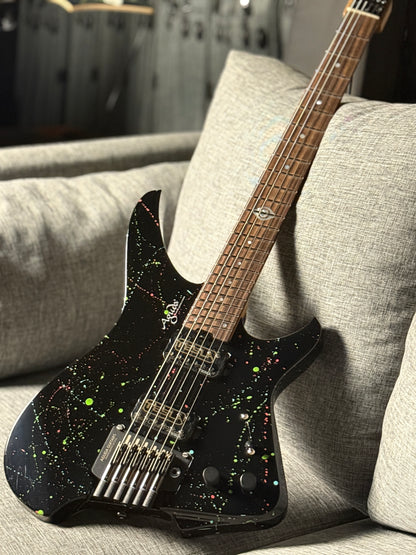 Aguda Black Hole in Black Splatter with Flame Maple Neck Nafiri Special Run