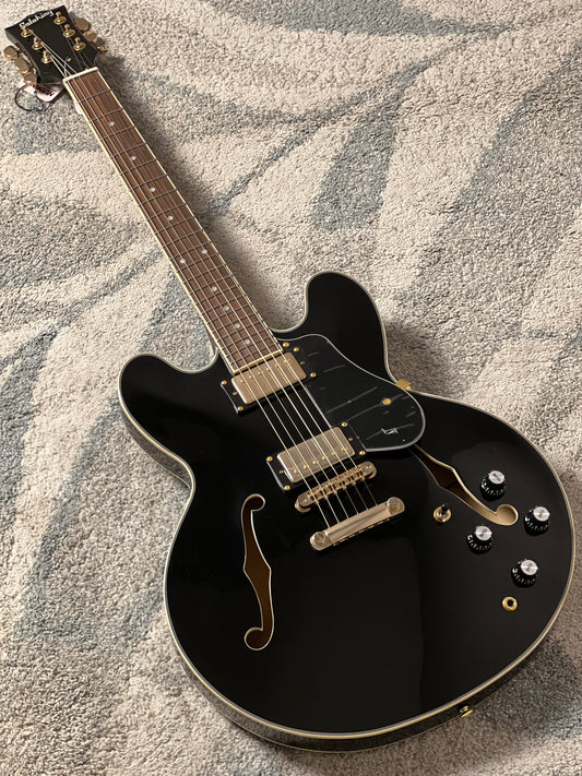Soloking SH-335 Heritage in Ebony Black with Gold Hardware