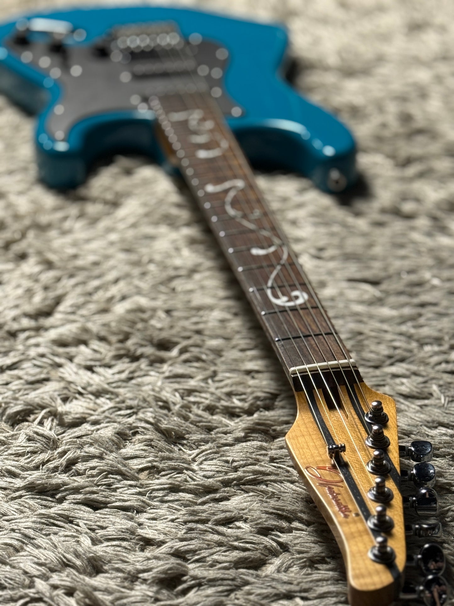 Dhatarattha Custom DST HSS in Taos Turquoise with Rosewood FB and "Vines of Olympus" Inlay