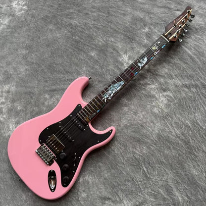 Dhatarattha Custom DST HSS in Shell Pink with Rosewood FB and "Pacific Ocean" Inlay