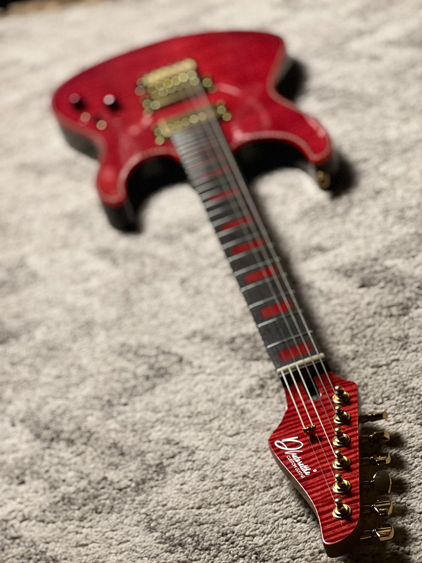Dhatarattha Custom DST HH Flame in Majesty Red with Rosewood FB