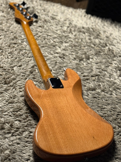 Dhatarattha Custom DEB 4 String Bass in Cosmic Burl Top and African Mahogany Back