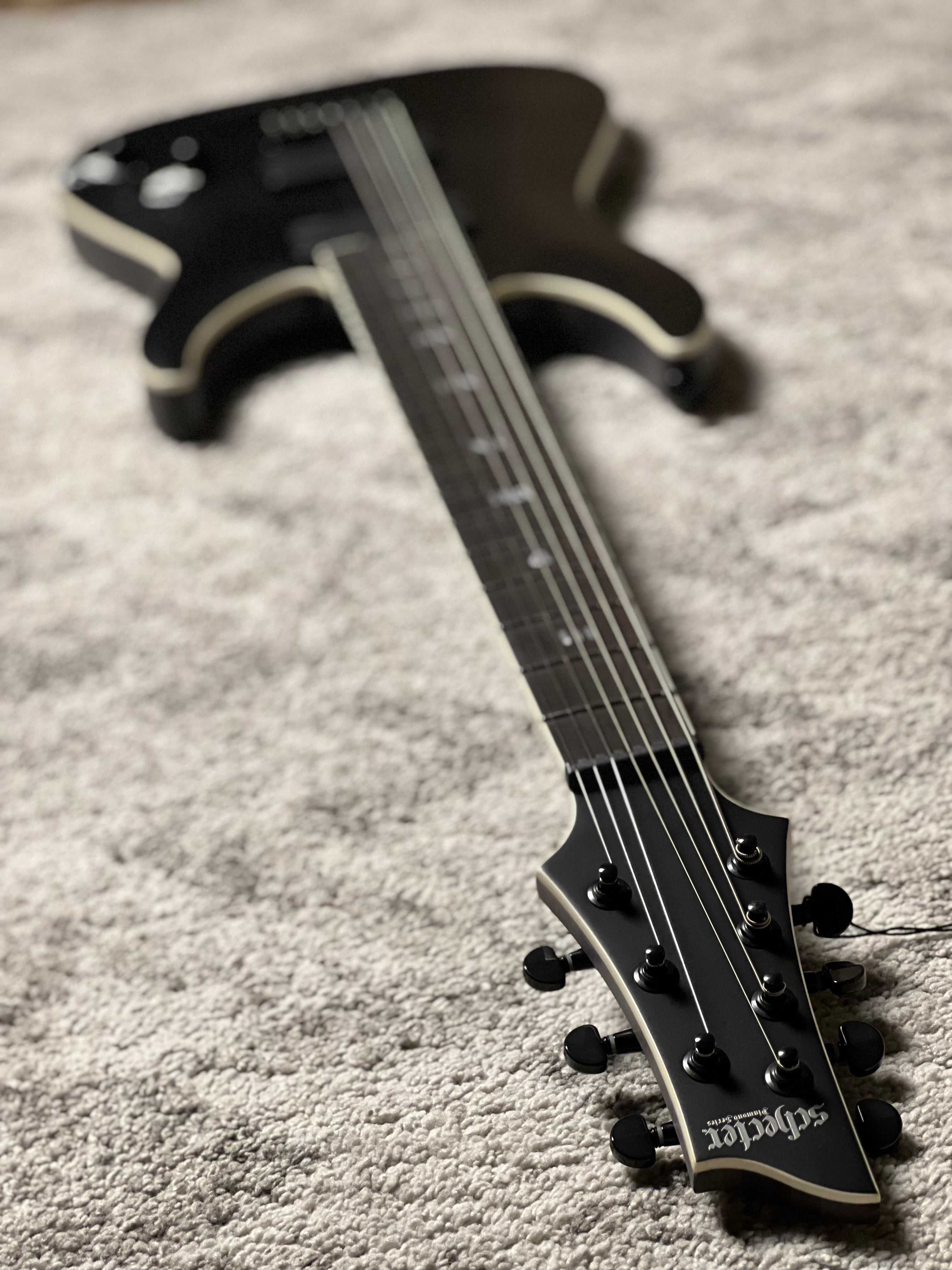 Schecter C-7 SLS Elite Evil Twin in Satin Black W26010882