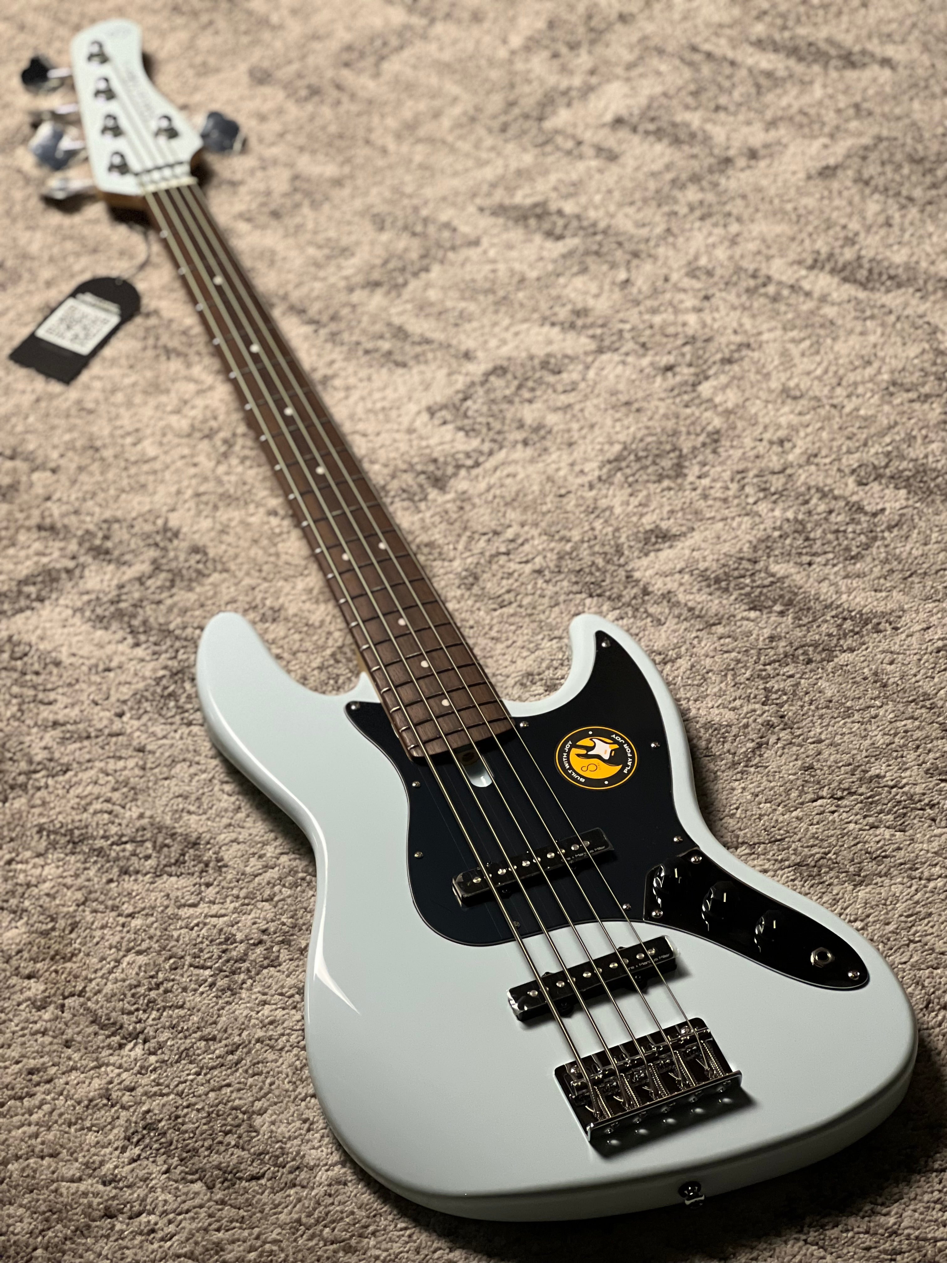 Sire Marcus Miller V3P Passive 5-String Bass Guitar in Sonic Blue