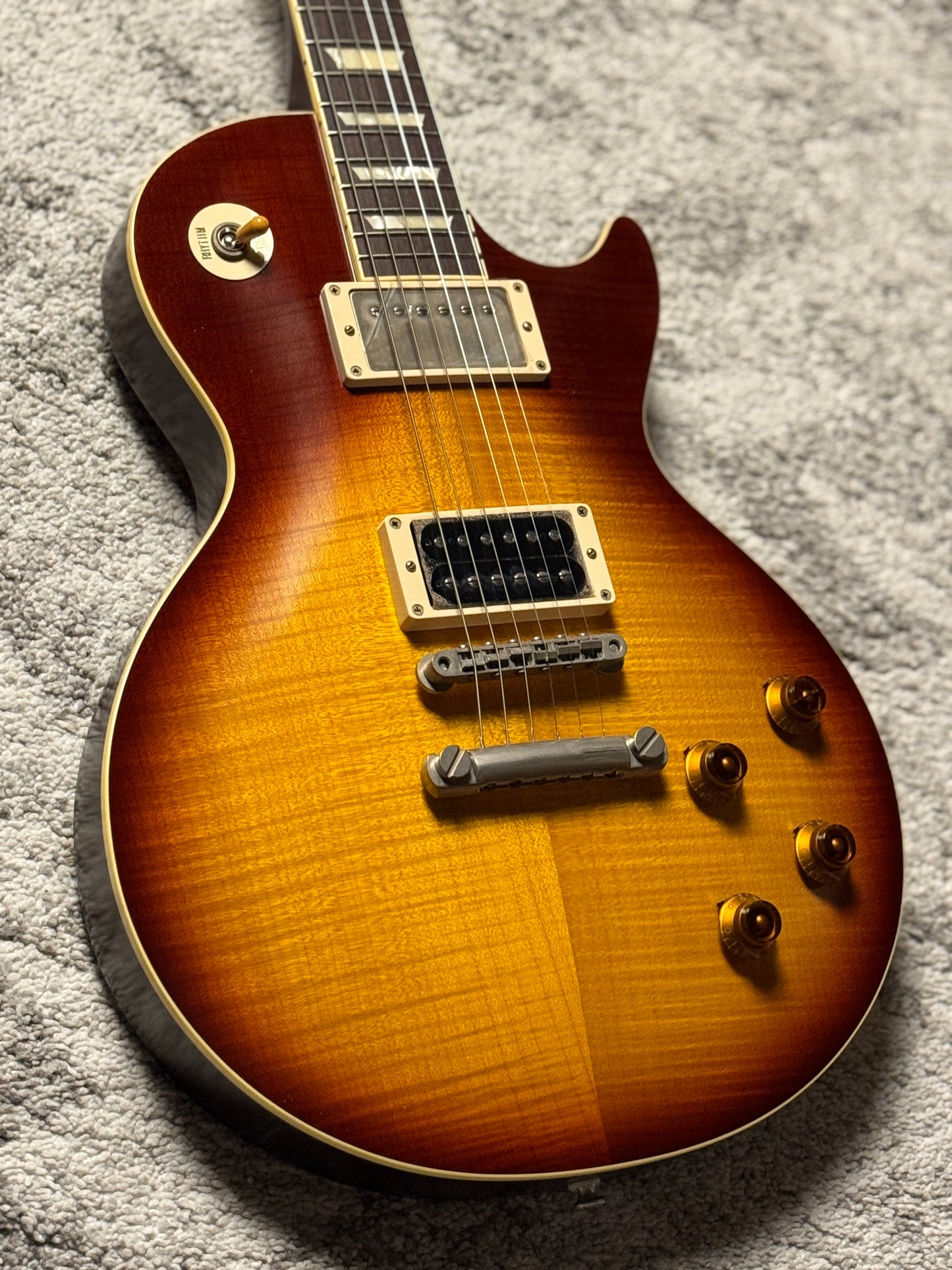 Tokai Love Rock LS150F-3A-RELIC SG/TB Premium Series Japan 3A Solid Flame Top in Tea Burst S/N 2449313