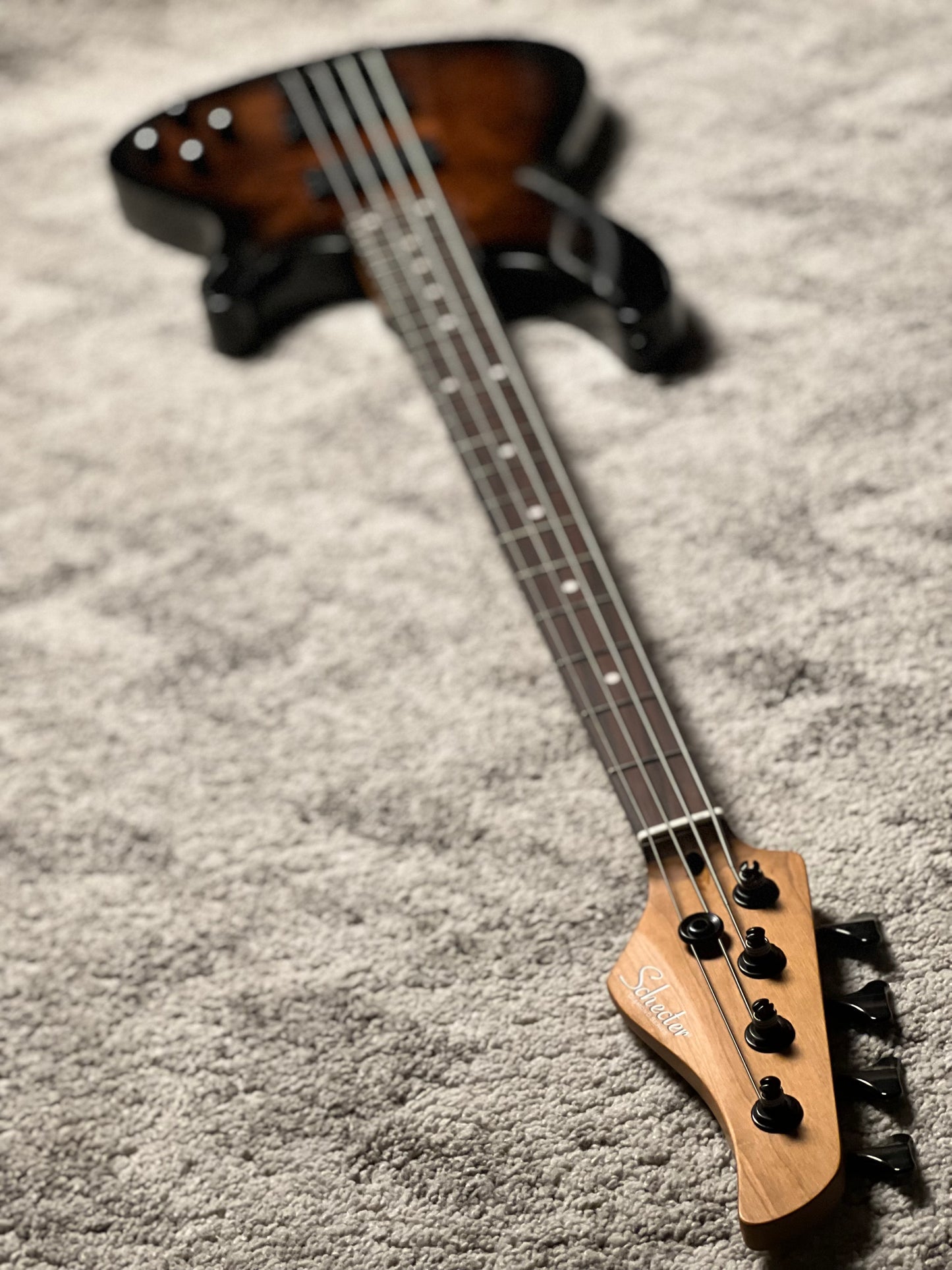 Schecter C-4 Standard Electric Bass in Tobacco Burl