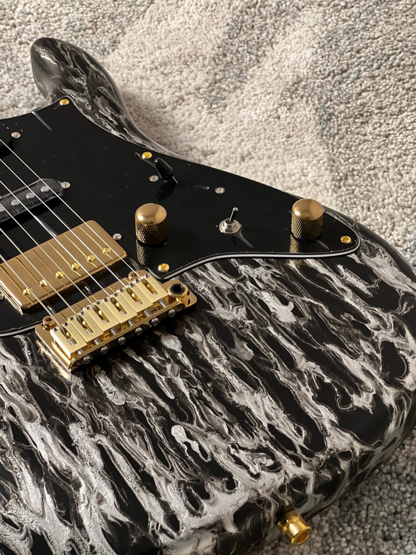 SLX X Dhatarattha Custom DST in Black Shmear with Rosewood FB