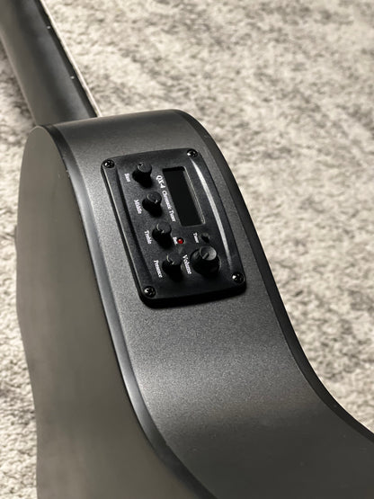 Tanglewood EMETCLE Enredo Madera Elegante Thinline Electro Classical Guitar in Metallic Grey Satin