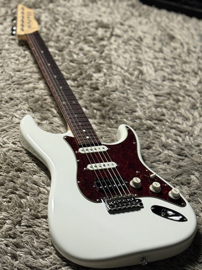 Saito S-622CS SSH Heritage with Rosewood in Olympic White with Tortoise PG 253046