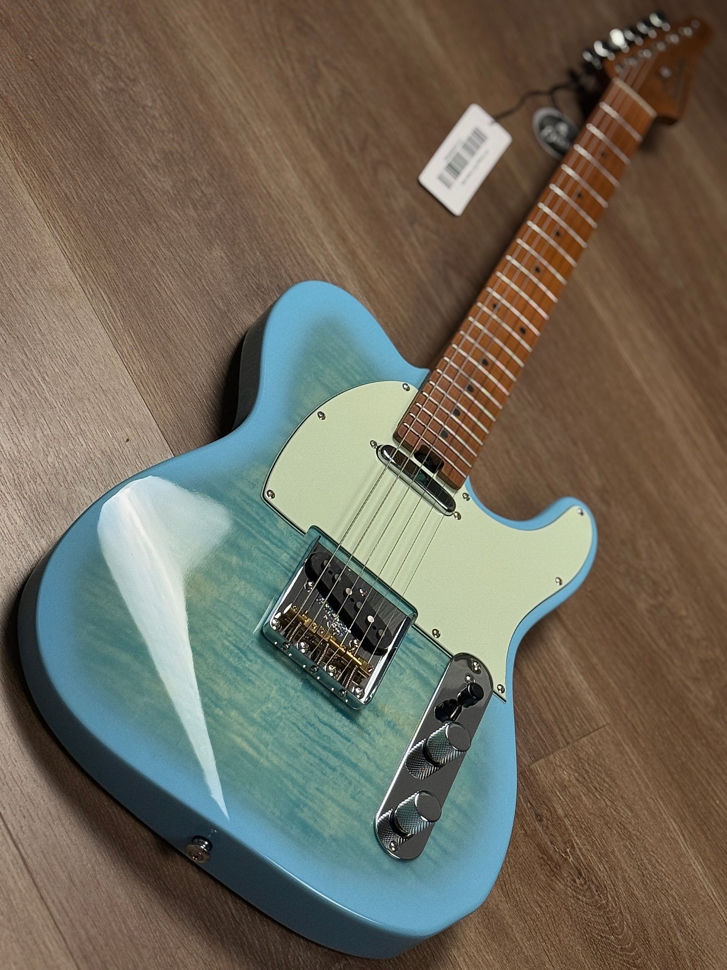 Soloking MT-1 Vintage FMT with Rosewood FB and 5A Flame Top in Celeste Blue Nafiri Special Run
