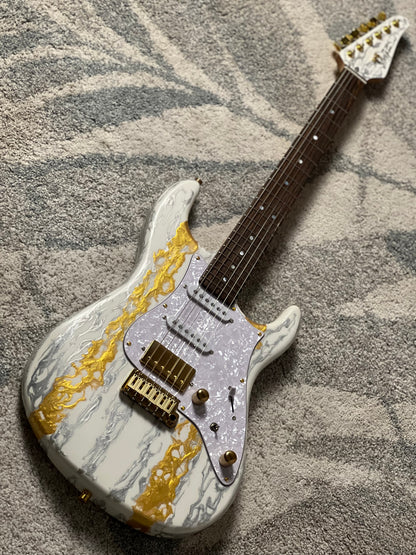 SLX X Dhatarattha Custom DST in White Shmear with Rosewood FB