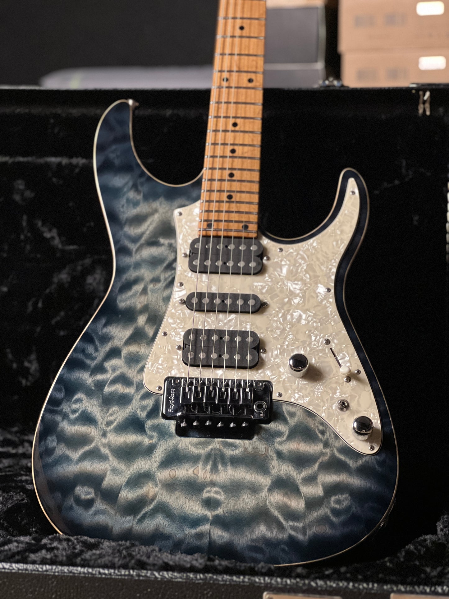 Tom Anderson Guardian Angel Arctic Blue Burst with Binding 03-06-18A