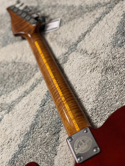 Soloking MT-1 FM 22 Artisan FMN with Roasted Flame Maple Neck in Amber Limited Edition JESCAR