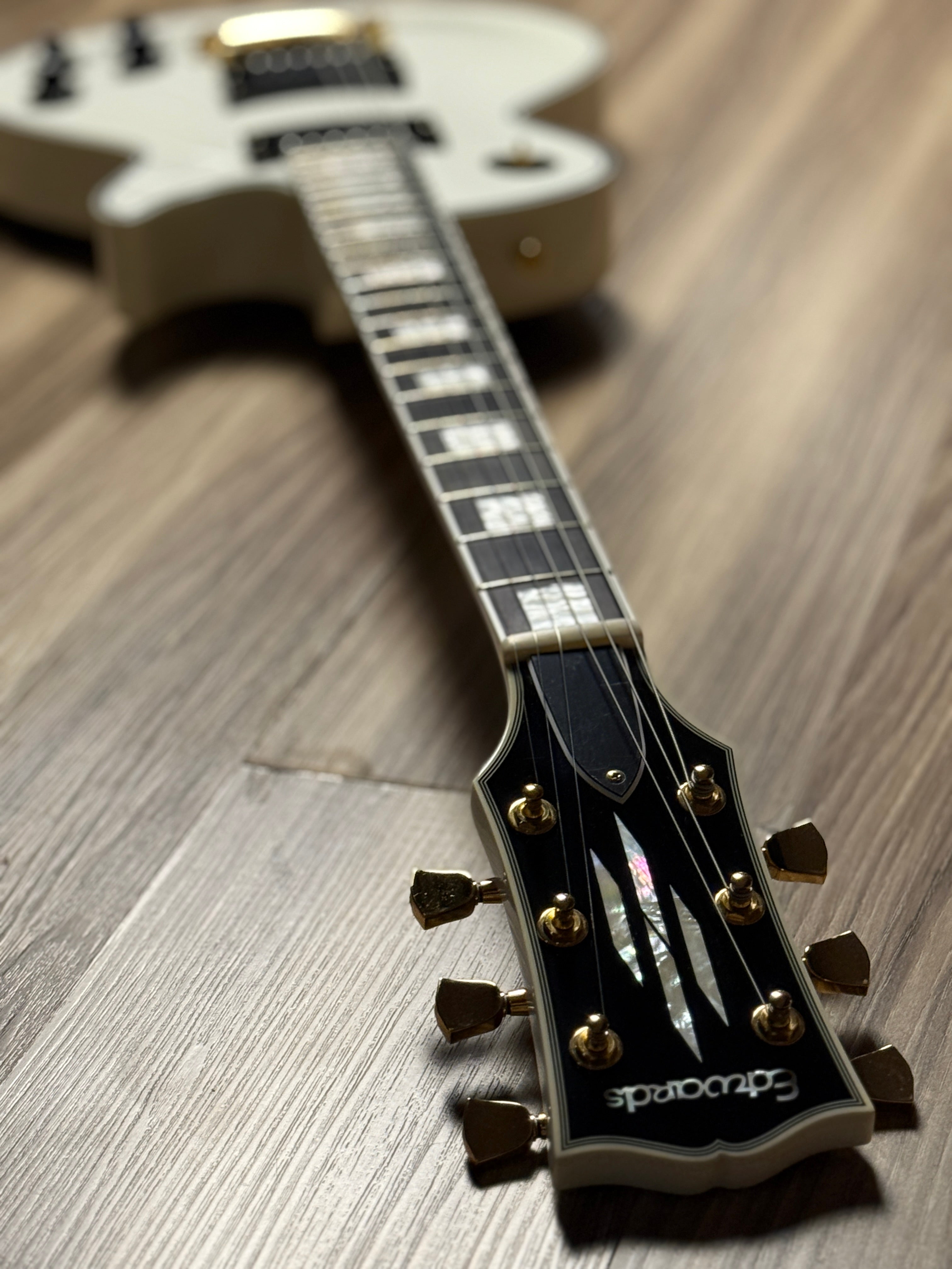 ESP Edwards Les Paul Custom in White – nafiriguitar.com