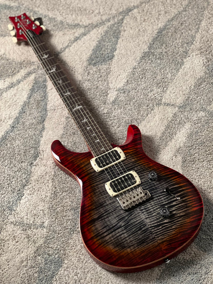 PRS SE Custom 24 Flame in Charcoal Cherry Burst