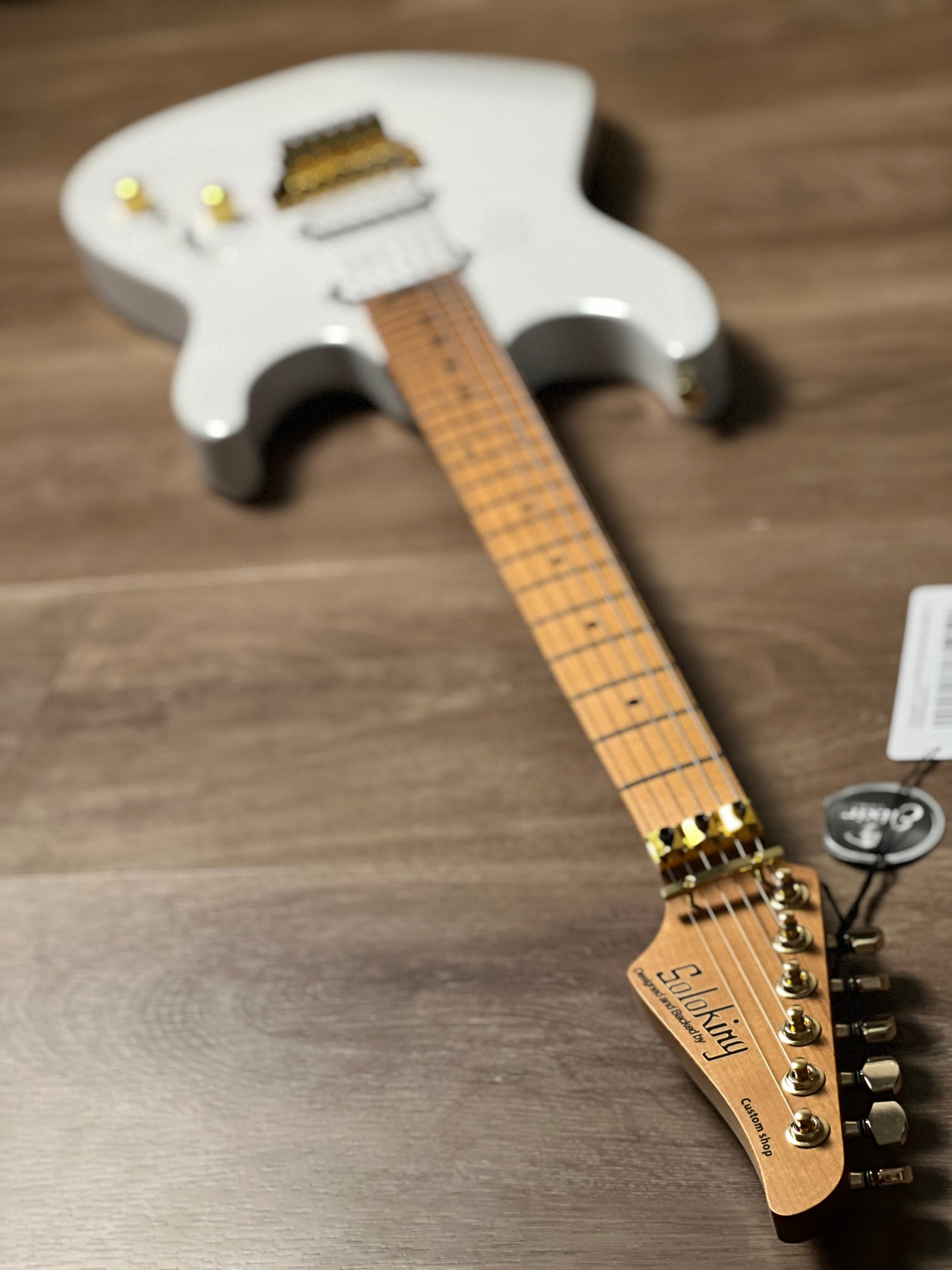 Soloking MS-1 Custom 24 HH FR Flat Top in Pearl White with Gold Hardware Nafiri Special Run