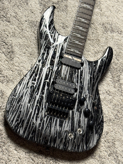 Schecter C-1 FR-S Silver Mountain - Black and Silver W21080094 (USED)
