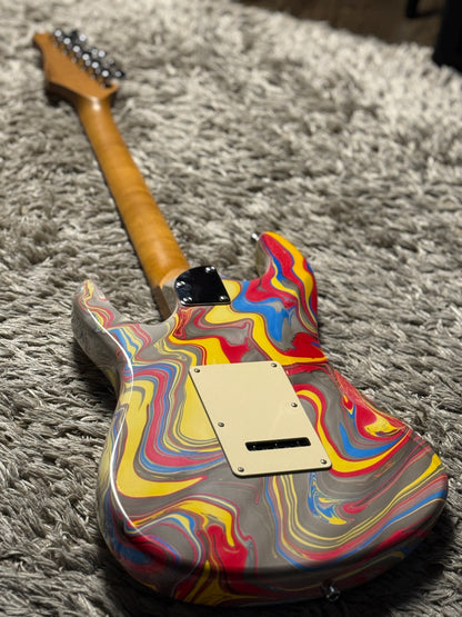 Dhatarattha Custom DST HSS in Grey Marble Swirl with Rosewood FB