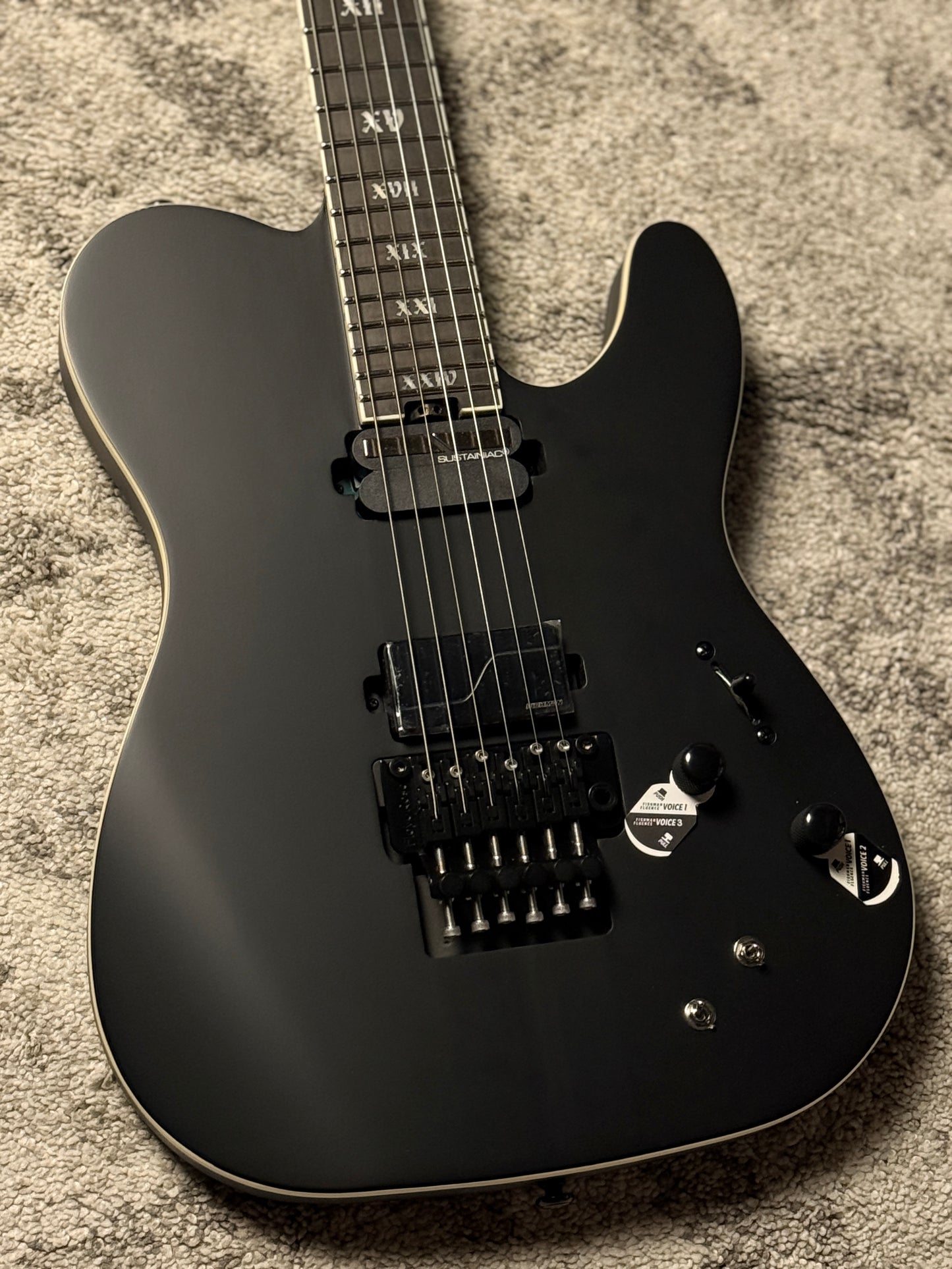 Schecter PT FR-S SLS Elite Evil Twin in Satin Black W26010892