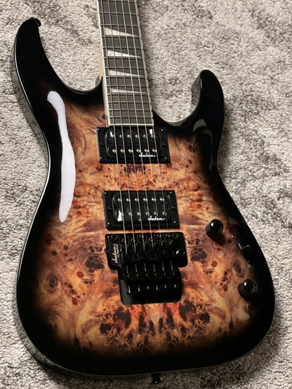 Jackson JS Series Dinky JS32 DKAP with Amaranth FB in Transparent Black Burst