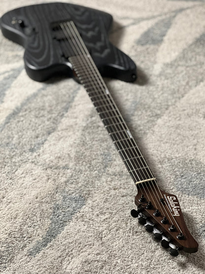 Soloking MJM-1 Custom Baritone HH with Wenge Neck in Driftwood Black