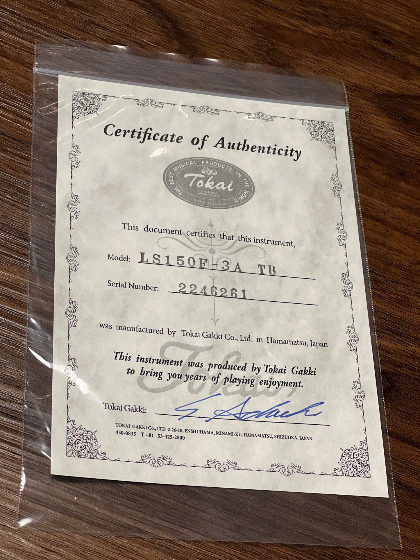 Tokai Love Rock LS-150F-3A TB Premium Series Japan with Solid Flamed Maple Top in Tea Burst 2246261