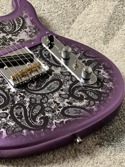 Dhatarattha Performance DTL in Purple Burst Over Black Paisley with Rosewood FB