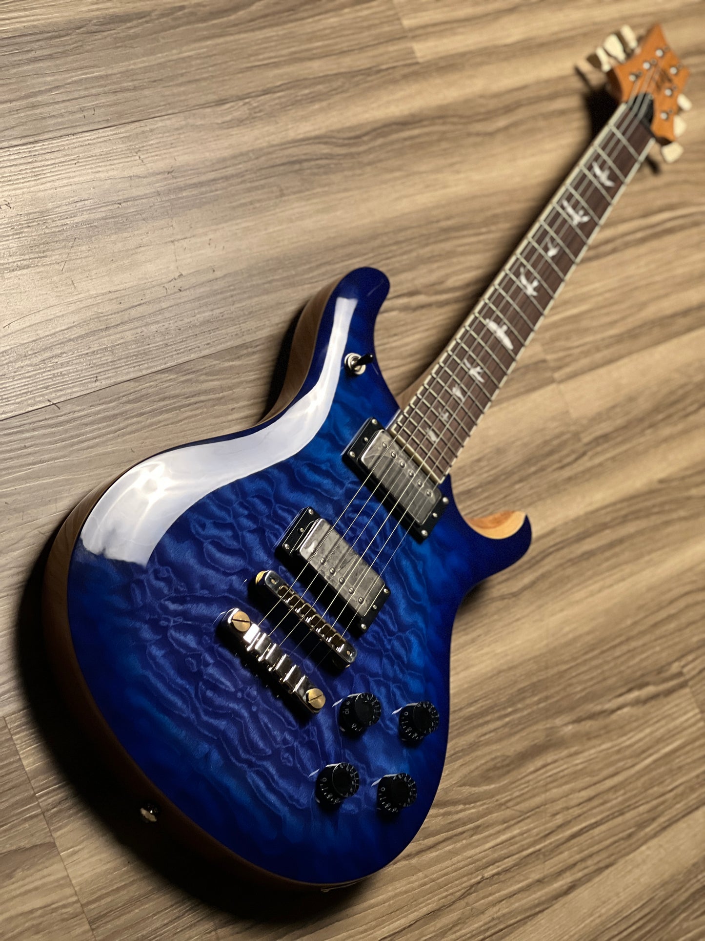 PRS SE 594 Quilt Limited Edition Doublecut in Faded Blue Burst