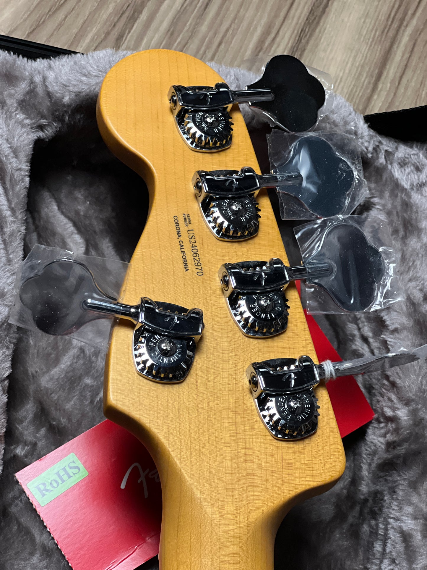 Fender American Ultra II Jazz Bass V Guitar with Maple FB in Sinister Red US24062970