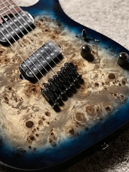 Ibanez RGMS7PB-CBS 7-String in Cosmic Blue Starburst