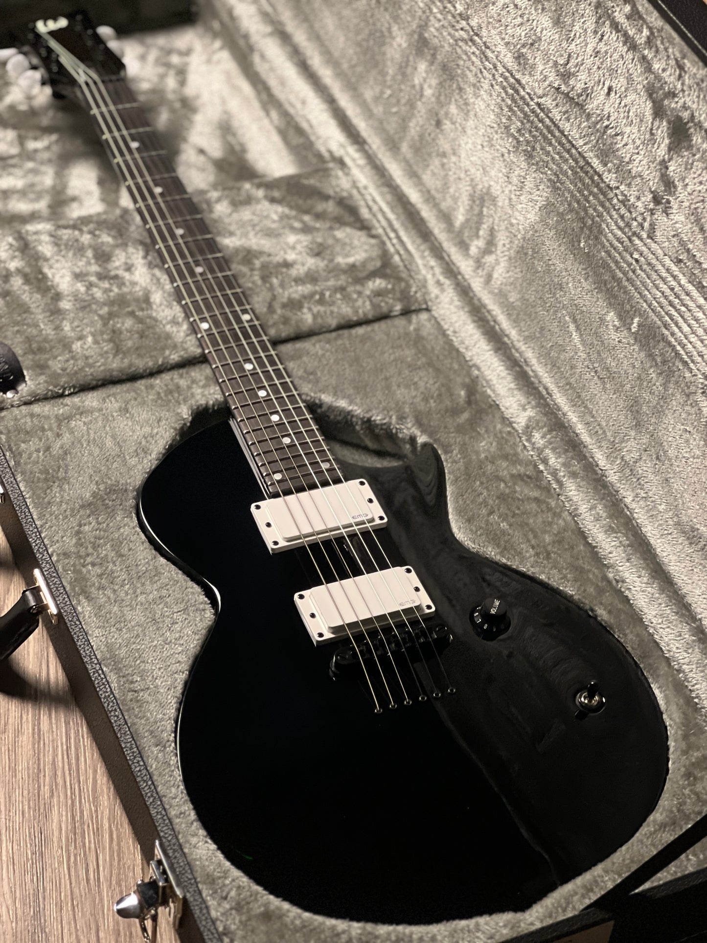 ESP LTD Ted Aguilar Signature TED-EC In Black with Hardshell Case W24022914