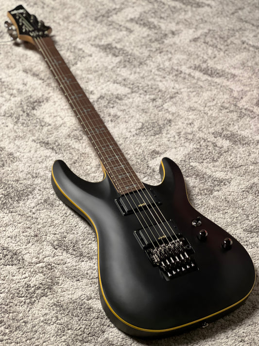 Schecter Demon-6 FR-S in Aged Black Satin