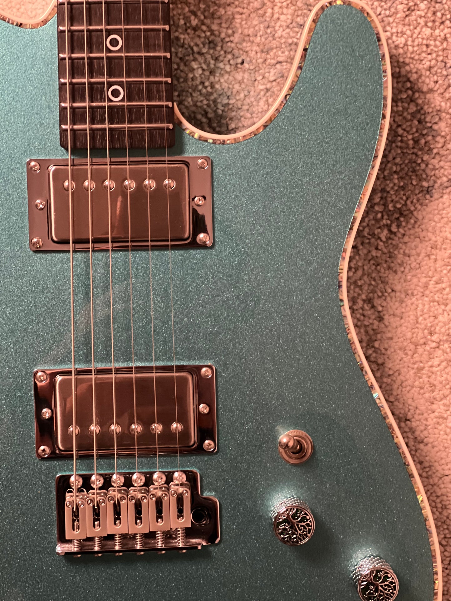 Dhatarattha Custom DTL HH in Turquoise Sparkle with Rosewood FB
